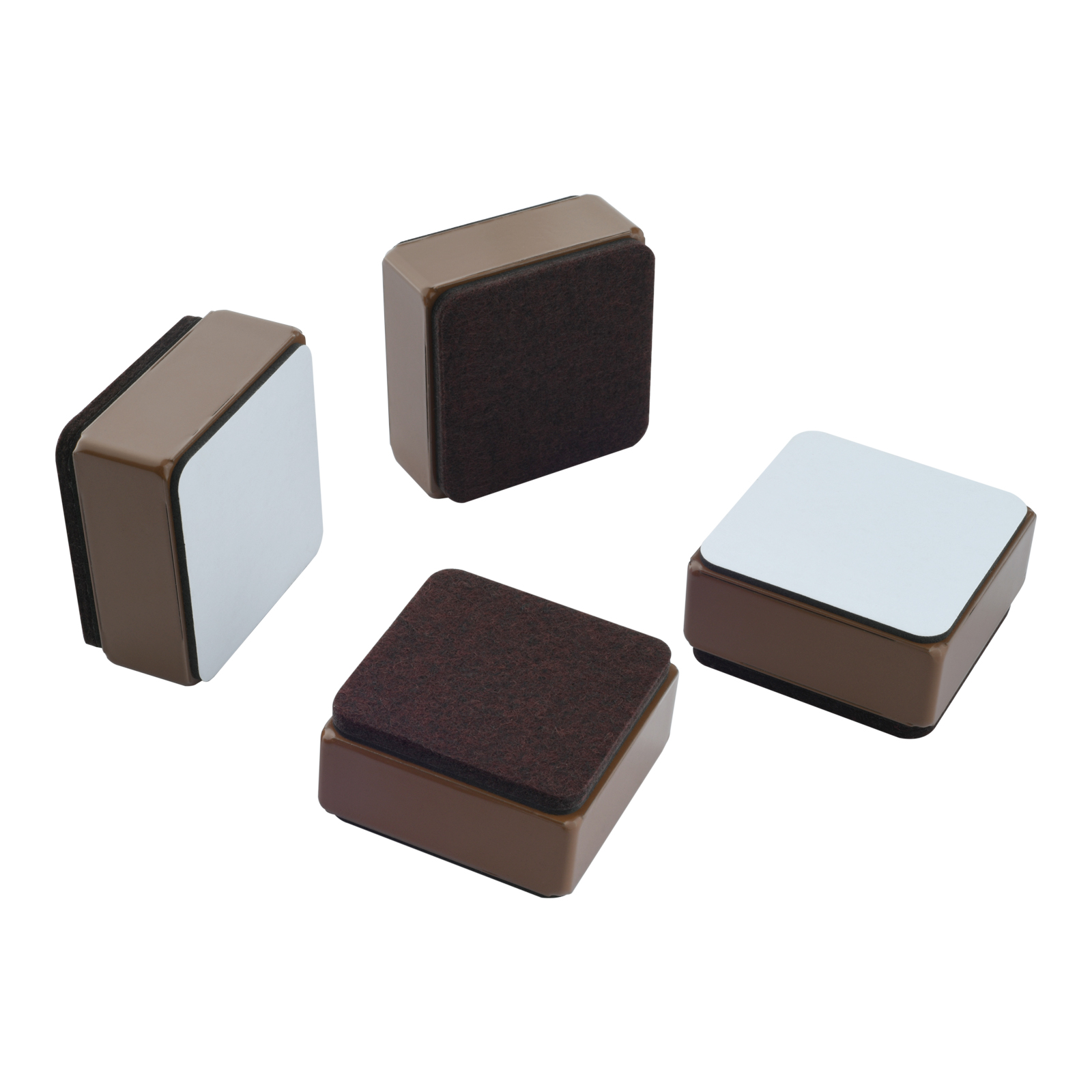 4 stks Meubels Riser Pad Rond/Vierkant Massief Koolstofstaal Bed Tafel Stoel Bank Lift Voeg 30mm Hoogte Zelfklevende Bescherm Vloer: COFFEE