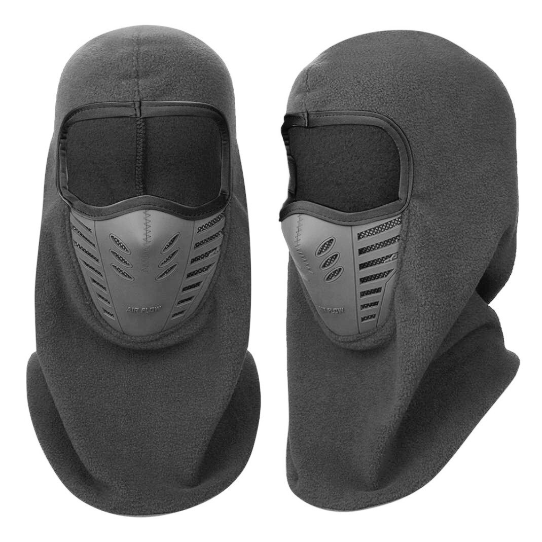 Motorfiets Gezichtsmasker Winter Warm Outdoor Winddicht Helm Fiets Fietsen Fleece Bivakmuts Gezichtsmasker: Gray