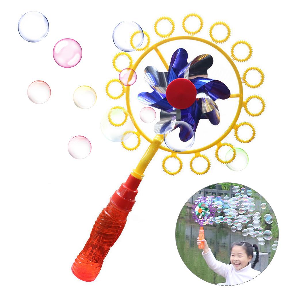 Windmolen Bubble Blower Stok Leuk Voor Outdoor Play & Verjaardag Met Vloeibare Bubble Machine Speelgoed Voor Kinderen Water Speelgoed Windmil
