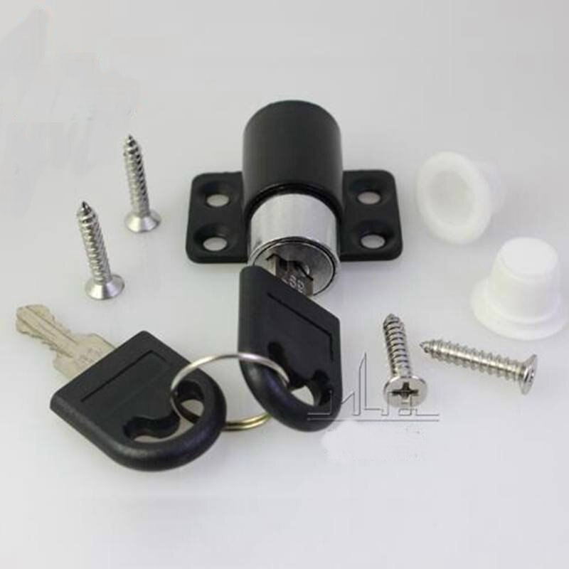 Perno de seguridad para ventana infantil, cierre de aleación de Zinc para puerta corredera, KYY8186-KYY8188 de bloqueo para Patio: Black