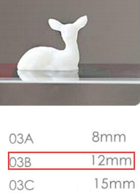 3D Mini Deer Stuff Miniature Craft Elk Resin Charms Jewelry DIY Epoxy Resin Pendant Fillings: 3B