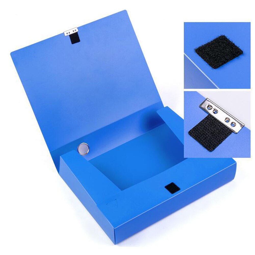 A4 Business Files Folder Organizer Lightweight Portable 3.5cm/5.5cm Storage Bag Document File Box Blue File Box
