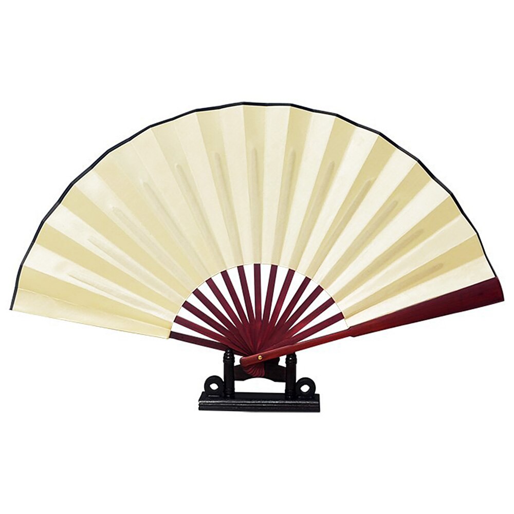 Folding Fan Chinese Style Handheld Fans Decoration For Home Blank Portable Black,Yellow,Red,Milky White.