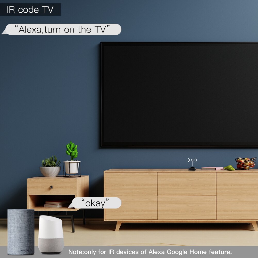 MOES Tuya WiFi IR RF remoto para aire acondicionado TV control remoto infrarrojo universal funciona con Alexa, Google Home