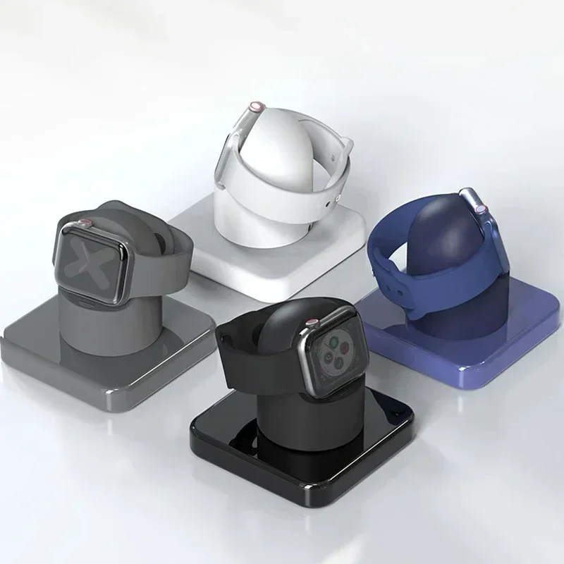 Support de chargeur pour Apple Watch, iWatch Ultra, 8, SE2, 7, 6, SE, 4/3, 49mm, 45mm, 44mm, 42mm, 41mm, 40mm, 38mm, Durable table de nuit en silicone,