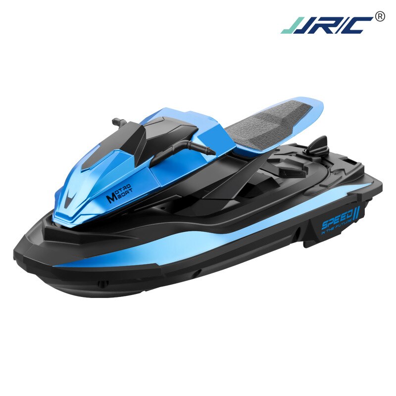 JJRC – bateau télécommandé, 2.4G, Mini Jet Ski, eau, vitesse, jouet d&#39;extérieur pour enfants: Bleu