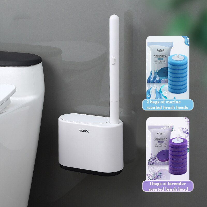 Wegwerp Wc Borstel Huishouden Muur Gemonteerde Kan Worden Gegooid Zonder Dode Hoeken Cleaning Toiletborstel Badkamer Accessoires: Black B