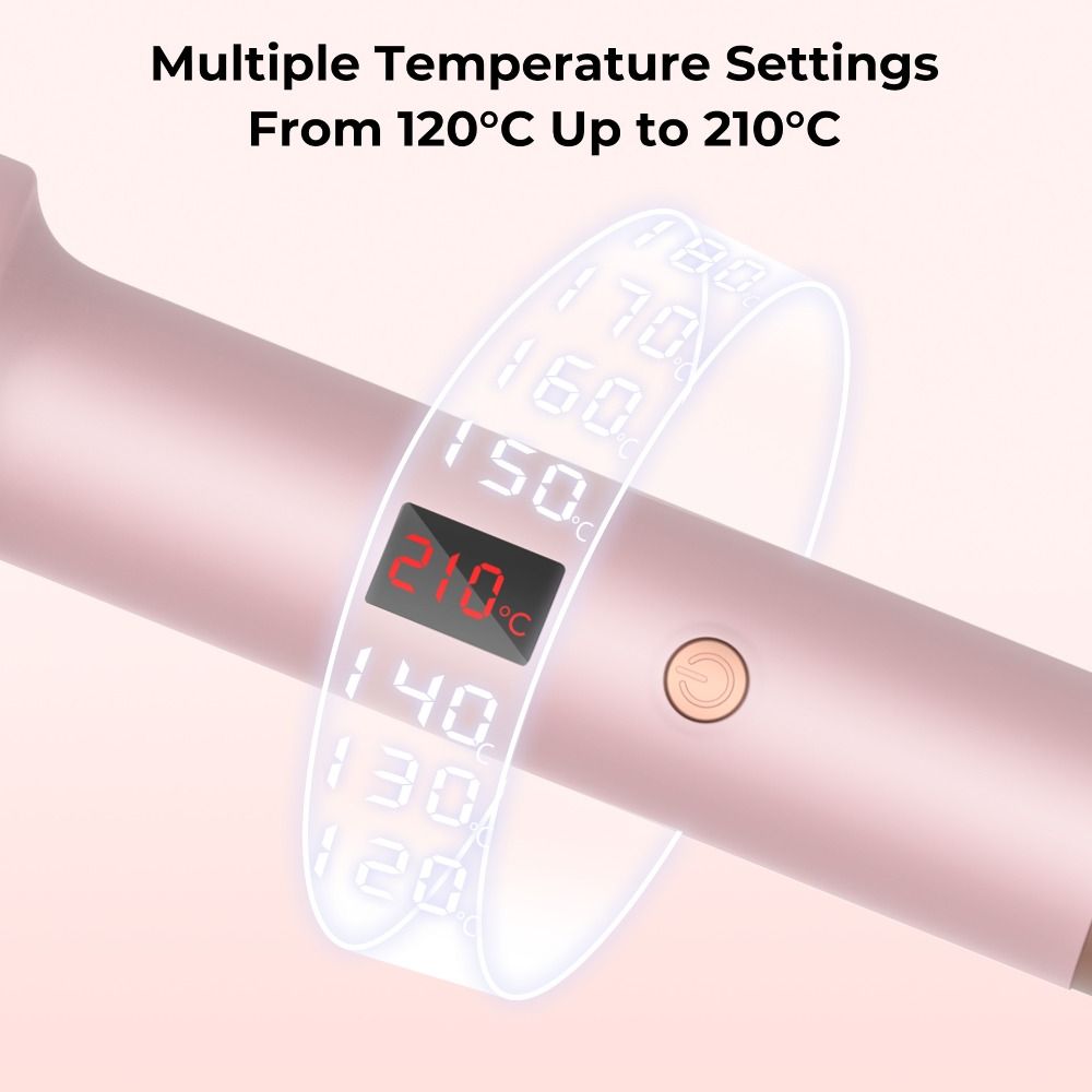 3 IN 1 Thermal Brush LCD Display 5 Temperature Settings Volumizing Brush Ceramic Heated Round Brush Straight and Curly Hair