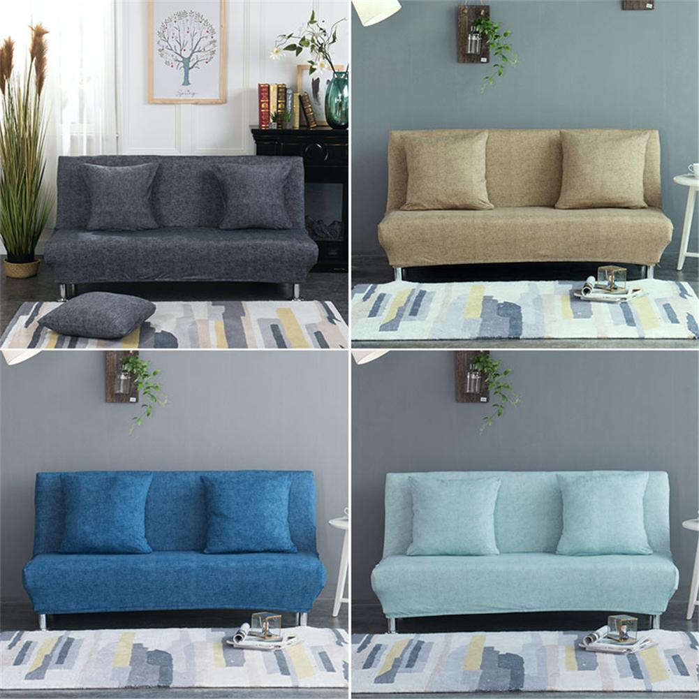 Alt inklusive folde sofabetræk wrap ensfarvet sovesofa betræk elastisk beskytter sofa håndklæde betræk betræk uden armlæn