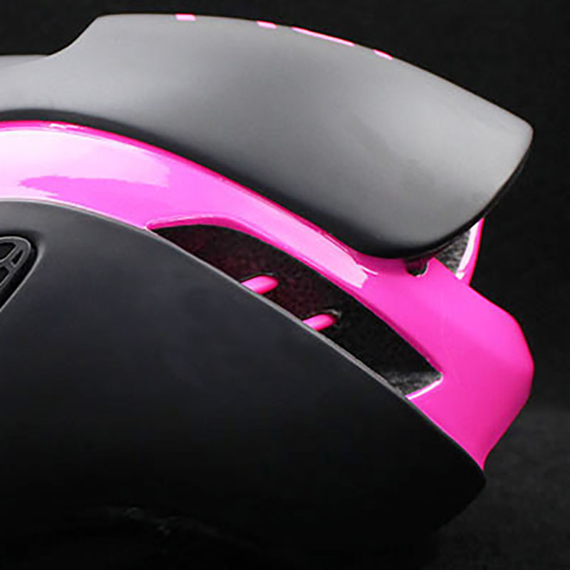 Casco de bicicleta Aero TT de 300g, casco de seguridad para deportes de bicicleta de carretera, casco de prueba de tiempo en molde para carreras para hombres: M / Rosa