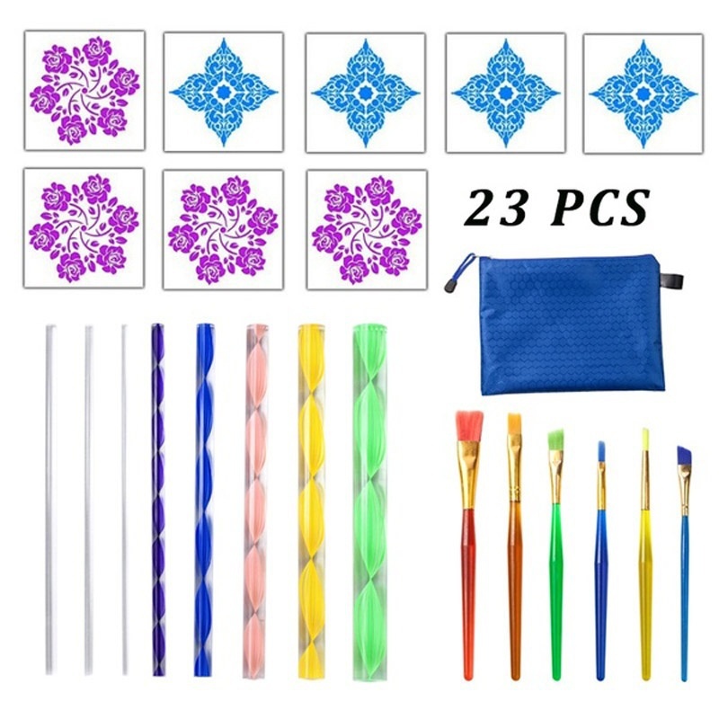 36/33/25/23/19/13PCS Mandala Dotting Tools for Painting Rocks Mandala Painting Dotting Stencil Dot Mandala Kit: 23PCS