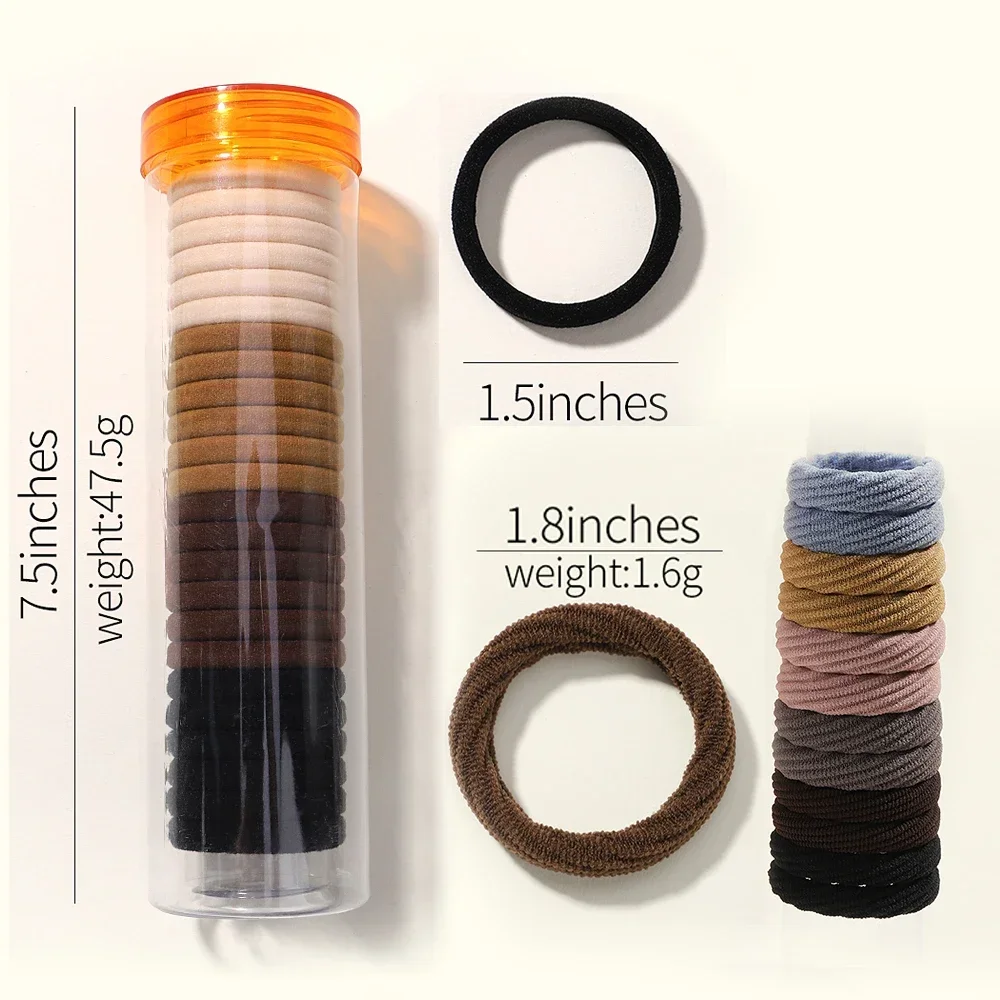 Gomas elásticas para el pelo para niña y mujer, cintas elásticas sencillas para el pelo, coletero, accesorios para el cabello, 12 piezas