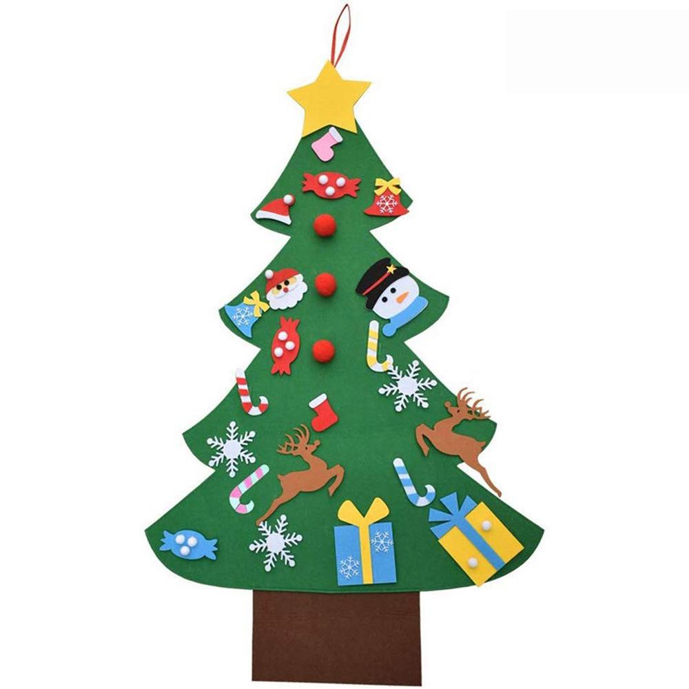 Felt Christmas Tree Calendar Christmas Countdown Calendar Pendant Decoration Children Diy Christmas Tree