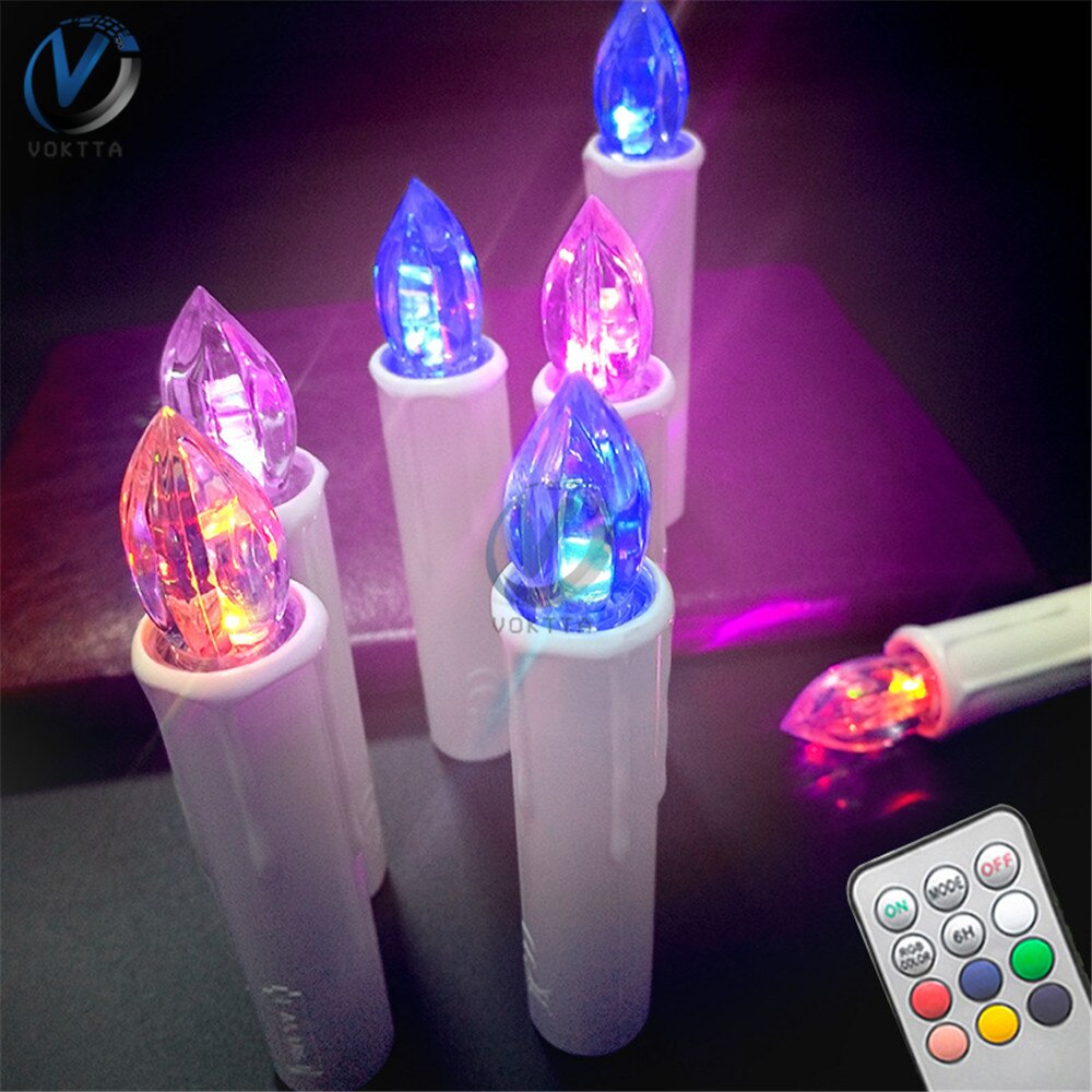 10Pcs/set LED Candle Lamp Simulation Flame Tea Light Flickering Flameless LED Candles for Home Wedding Birthday Party