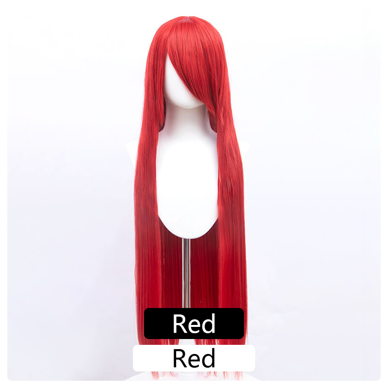 100cm Synthetic Wigs Lolita Cosplay Womens Wig Red Pink Blonde Blue Straight Wig Hair Extensions Party Wig MUMUPI: #27