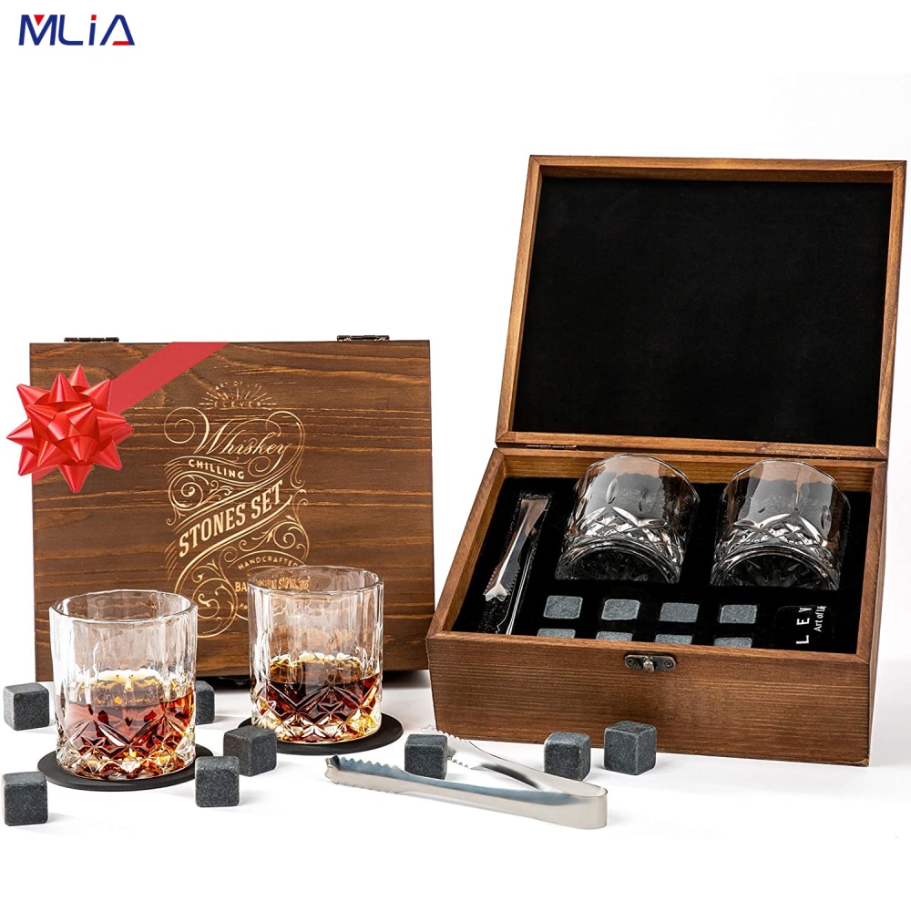 MLIA Whiskey Stones and Whiskey Glass Box Set 8 Gr... – Grandado