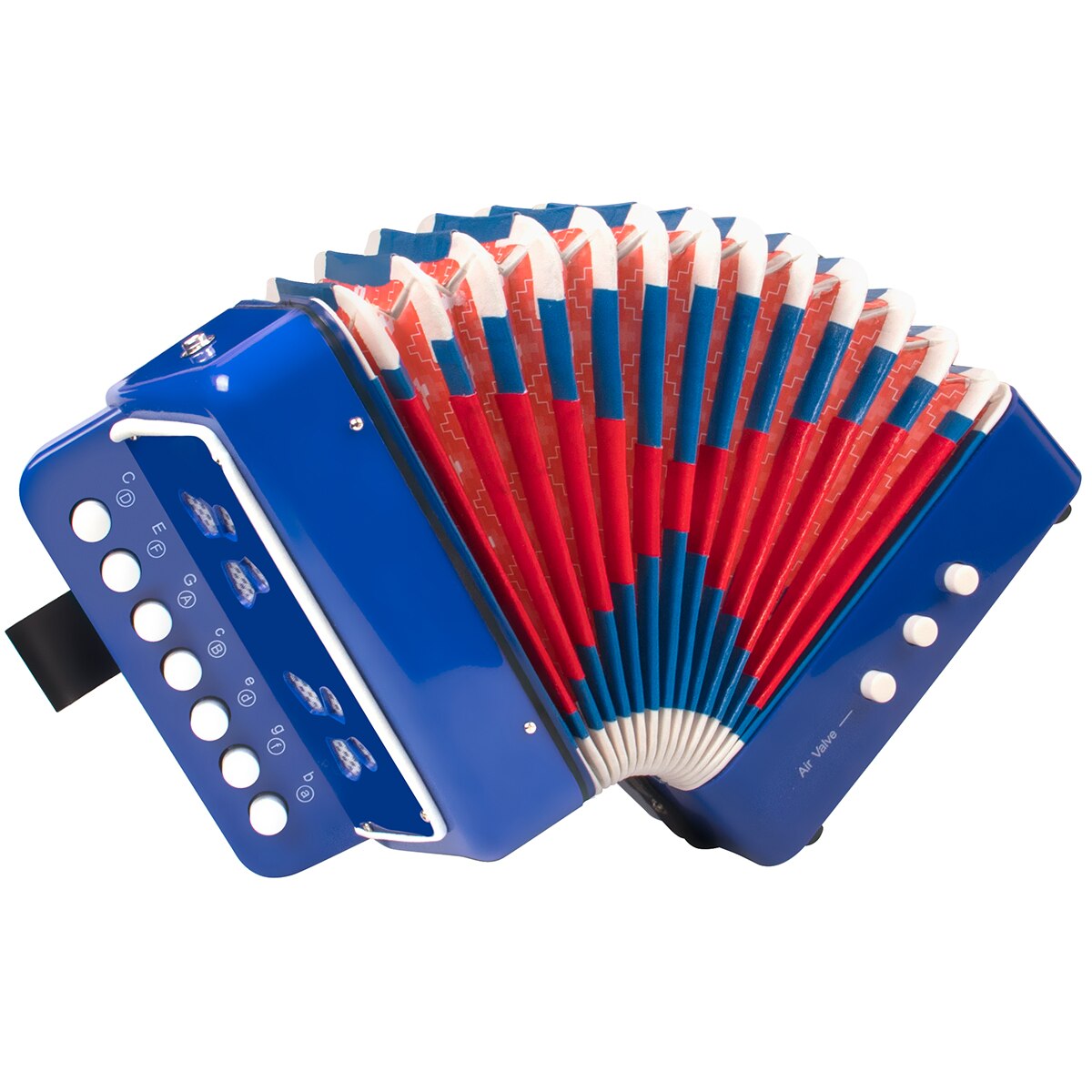 Kids Accordeon Mini Speelgoed Muziekinstrumenten 7 Toetsen Knop Roze Roos Rood Wit Voor Kind Kinderen Peuters Beginners: Blauw