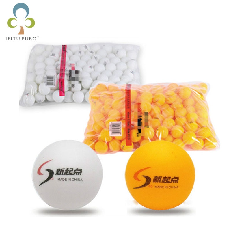 Pelotas de Ping Pong de tenis de mesa, 10 unidades/lote, 4cm, bolas de entrenamiento, blanco y amarillo, 2 colores a elegir GYH