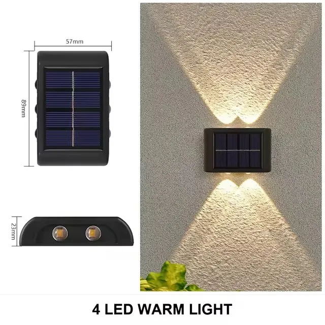 Solar--LED-Licht für Höhle Außenbereich, wasserdichte Wandleuchte, Dämmerung bis Morgendämmerung, Zaunbeleuchtung für Sommer, Garten, Hof, Veranda, Gehweg, Camping, Heimdekoration: Mond blau / 6-10W