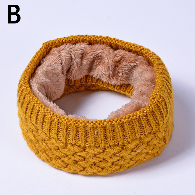 Sjaal Winter Vrouwen Mannen Solid Breien Kraag Dikke Warme Velveted Ringen Sjaals Allmatch Uitlaat: B
