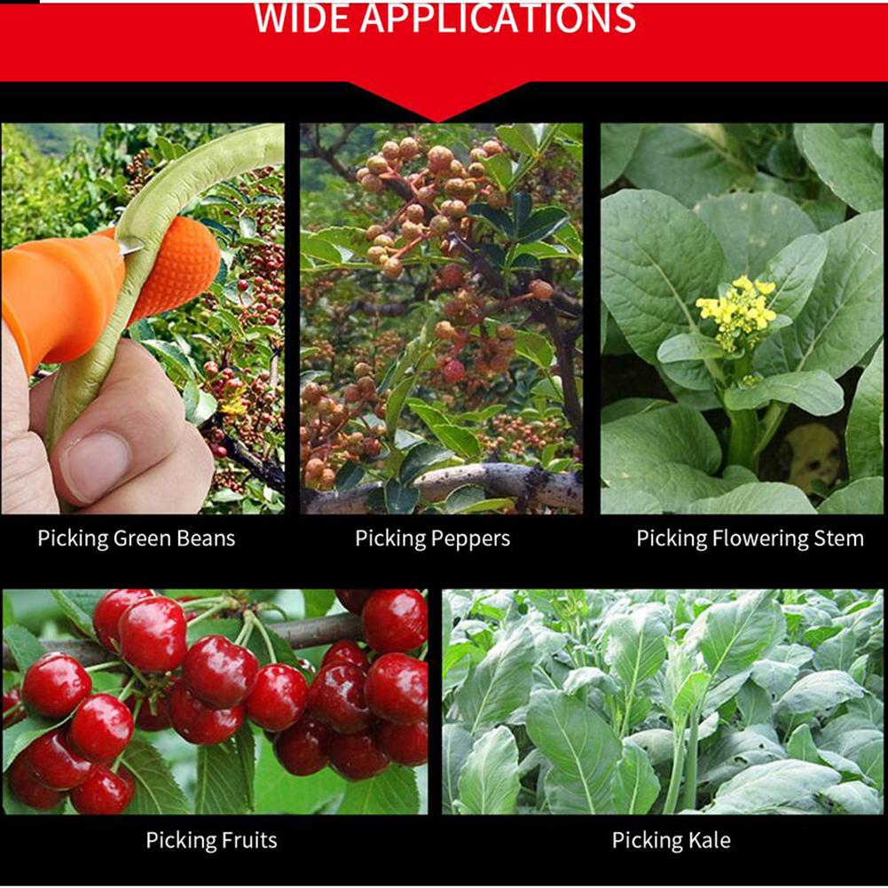 Silicone Thumb Cutter Set Labor-saving Harvesting Plant Picking Tool Vegetable and Fruit Gardening Tools #30