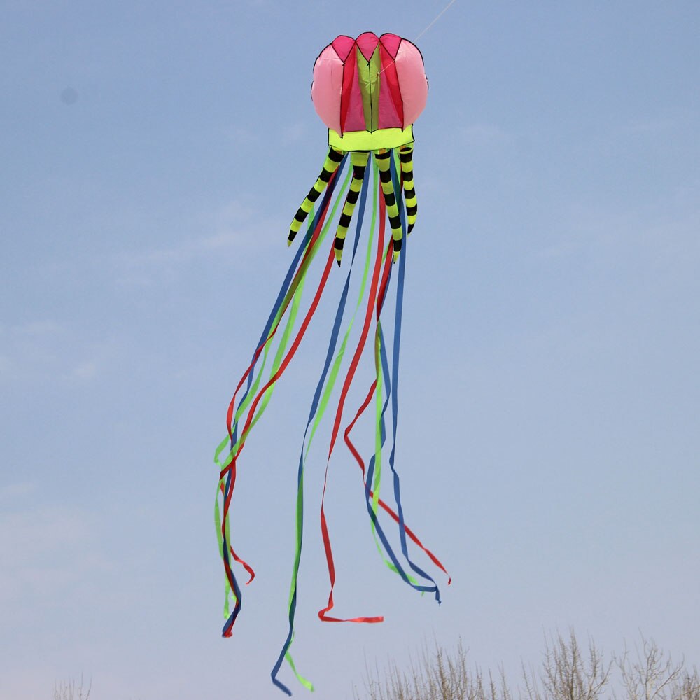Kwallen Kite 3D Solid Soft Opblaasbare Vliegende Vliegers Voor Audlts En Kinderen
