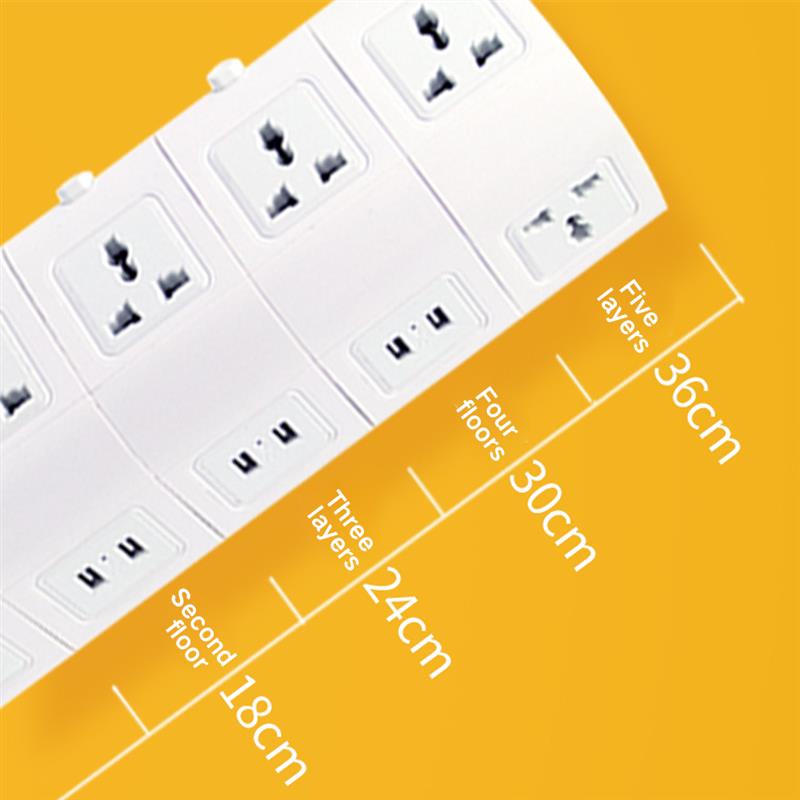 Multi Layer Tower Socket Port Outlet USB Power Strip Vertical EU Electric Plug Universal Outlet Sockets Charger Surge Protector