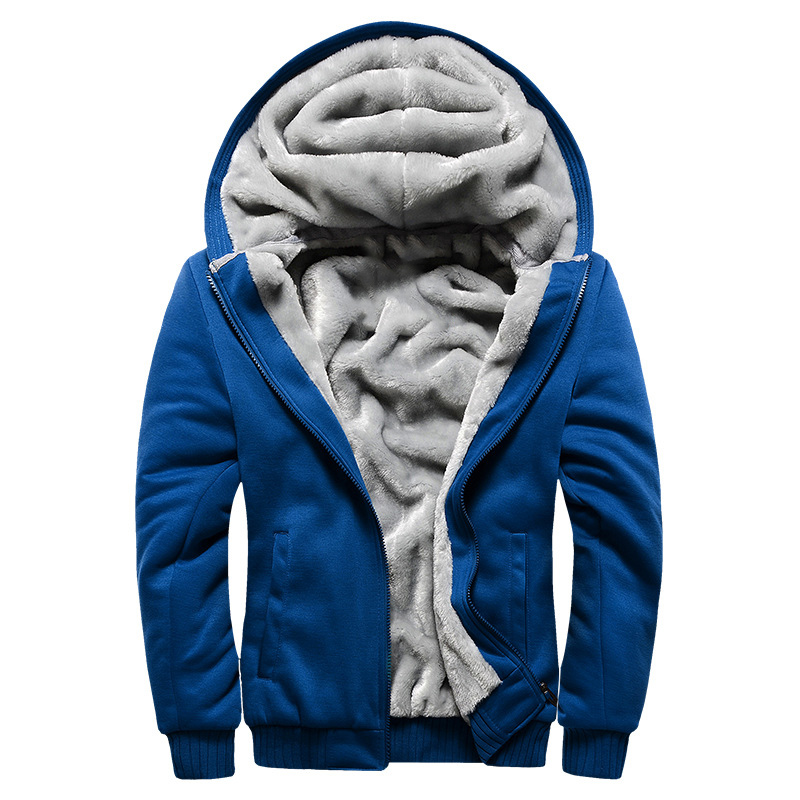 Manteau doublé Sherpa pour hommes, sweat à capuche zippé à manches longues, sweat-shirt épais, vestes en peluche Smile, vêtements d'extérieur chauds, tenues en Y, hiver: XL / Marron