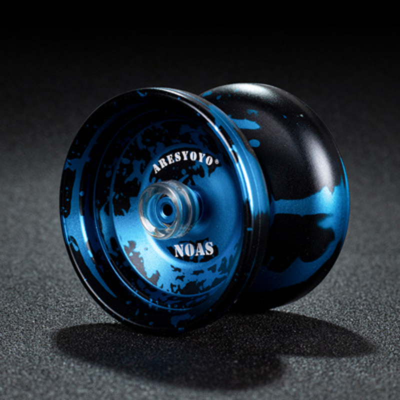 Aresyoyo Noas Magicyoyo Long Sleep Unresponsive Metal Yo-yo Alloy Competition Yoyo Children&#39;s Classic Toys: Black Blue