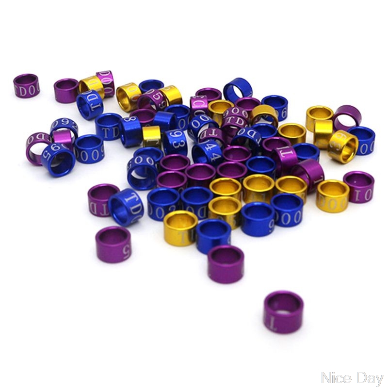 50 Stuks 4 Mm-7 Mm Mix Kleur Vogel Voet Ring Bands Clip Op Been Ringen Voor Duif Duif kuikens Ju09 20