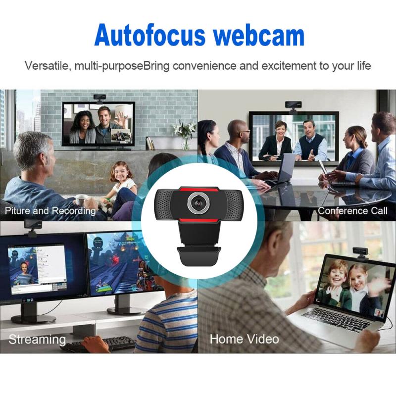 1080P Full Hd Autofocus Webcam Usb Webcam Met Microfoon Webcams Video Conferentie Voor Pc Desktop Laptop Computer