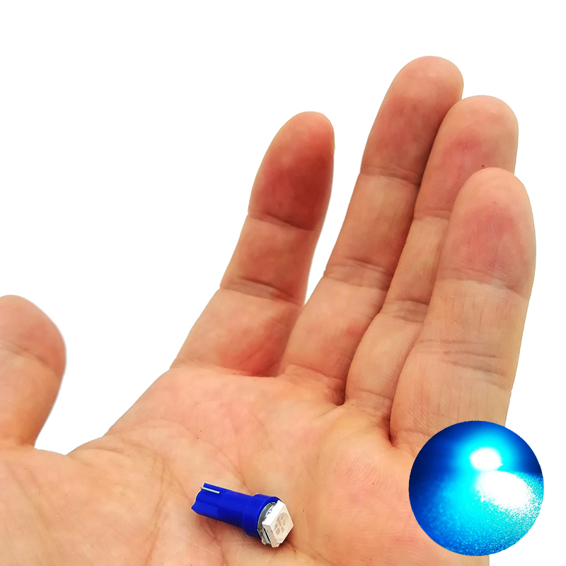 Indicator Lamp Light Bulbs 20pcs Blue 1-smd Led Car Edge A T5 Auto Dashboard Gauge