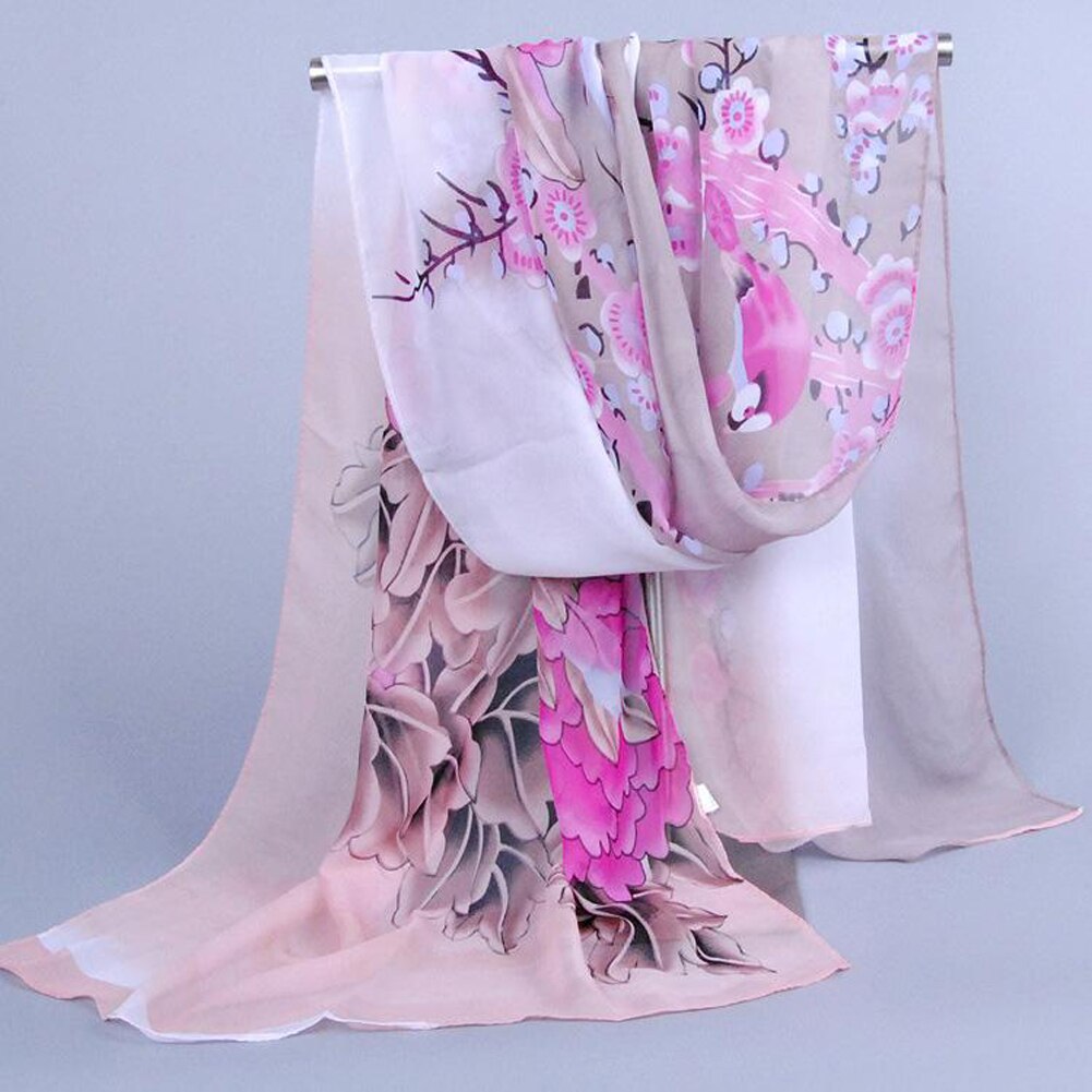 1PC Vrouwen Lady Chiffon Sjaal Muzieknoot Chiffon Soft Neck Shawl Sjaals Uitlaat Sjaals: Grey