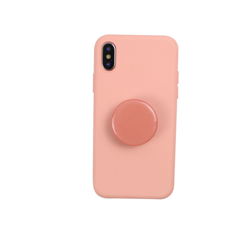 Soporte de resina epoxi para teléfono móvil, soporte de Airbag redondo, soporte conector de teléfono plegable, adecuado para Xiaomi, Color sólido