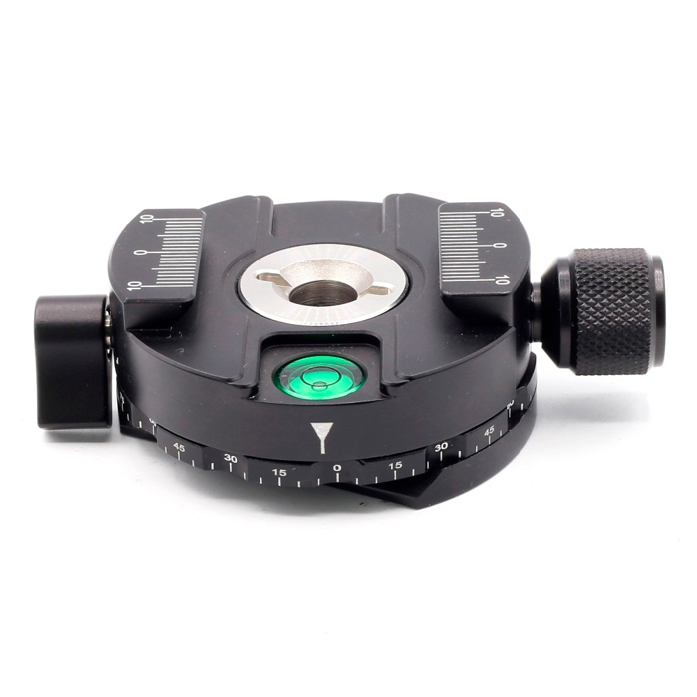 XILETU XPC-60C Aluminum 360 Degree Panoramic Tripod Head Clamping for Arca Swiss Tripod Ball Head with 38mm Quick Release Plate