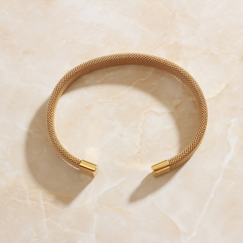 SOMMAR-pulsera de oro con de para mujer, brazalete Retro de malla, accesorios de pulsera de boda