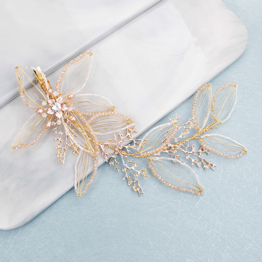 Bloem haarspeld bruidshaaraccessoire parel bloem haarspeld oorbel