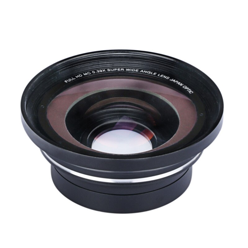Professionele 37Mm Macro + 72Mm Hoek Lens 0.39X Full Hd Voor 4K Camcorder