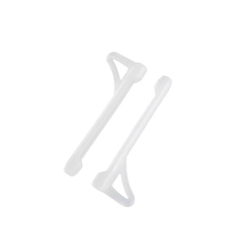 1 paar Silikon Gläser Ohr Haken Anti-aus Gläser Abdeckung unisex Runde Griffe Brillen Sport Ohr Haken Gläser Beine zubehör: Weiß