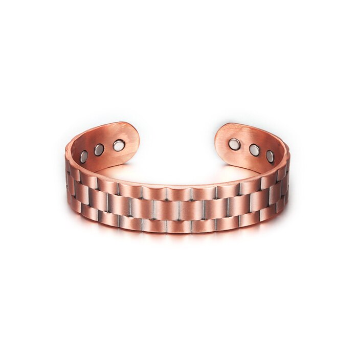 Vinterly Pure Koperen Armbanden Voor Mannen Vrouwen Verstelbare Brede Manchet Armbanden Vintage Energie Magnetische Armbanden Bangles Mannen Sieraden: vintage copper