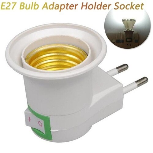 With on/Off Switch Light Socket LED Wall Lamp Light Base Bulb Base Lamp Holder Socket Adapter Screw Converter