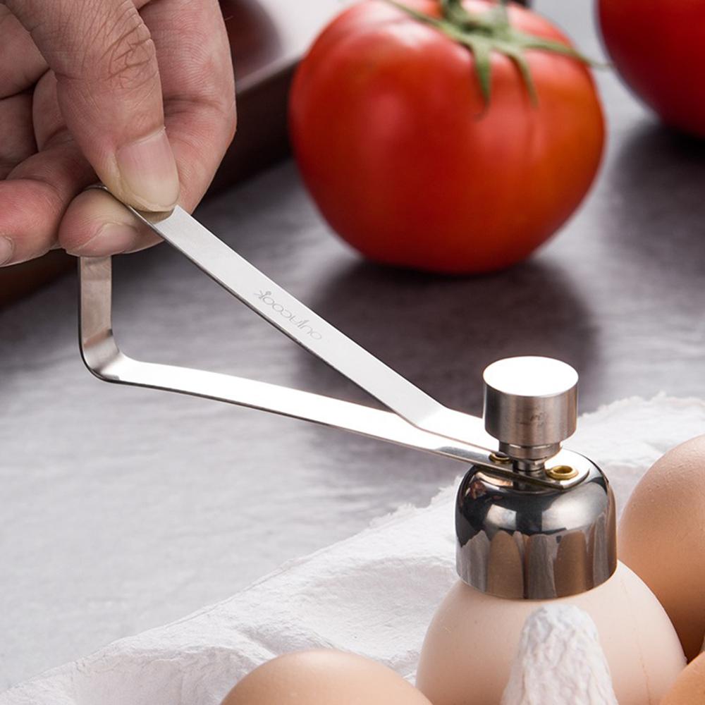 Praktisk metal æg saks æg topper cutter shell åbner rustfrit stål kogt rå æg åbent køkken værktøj sæt