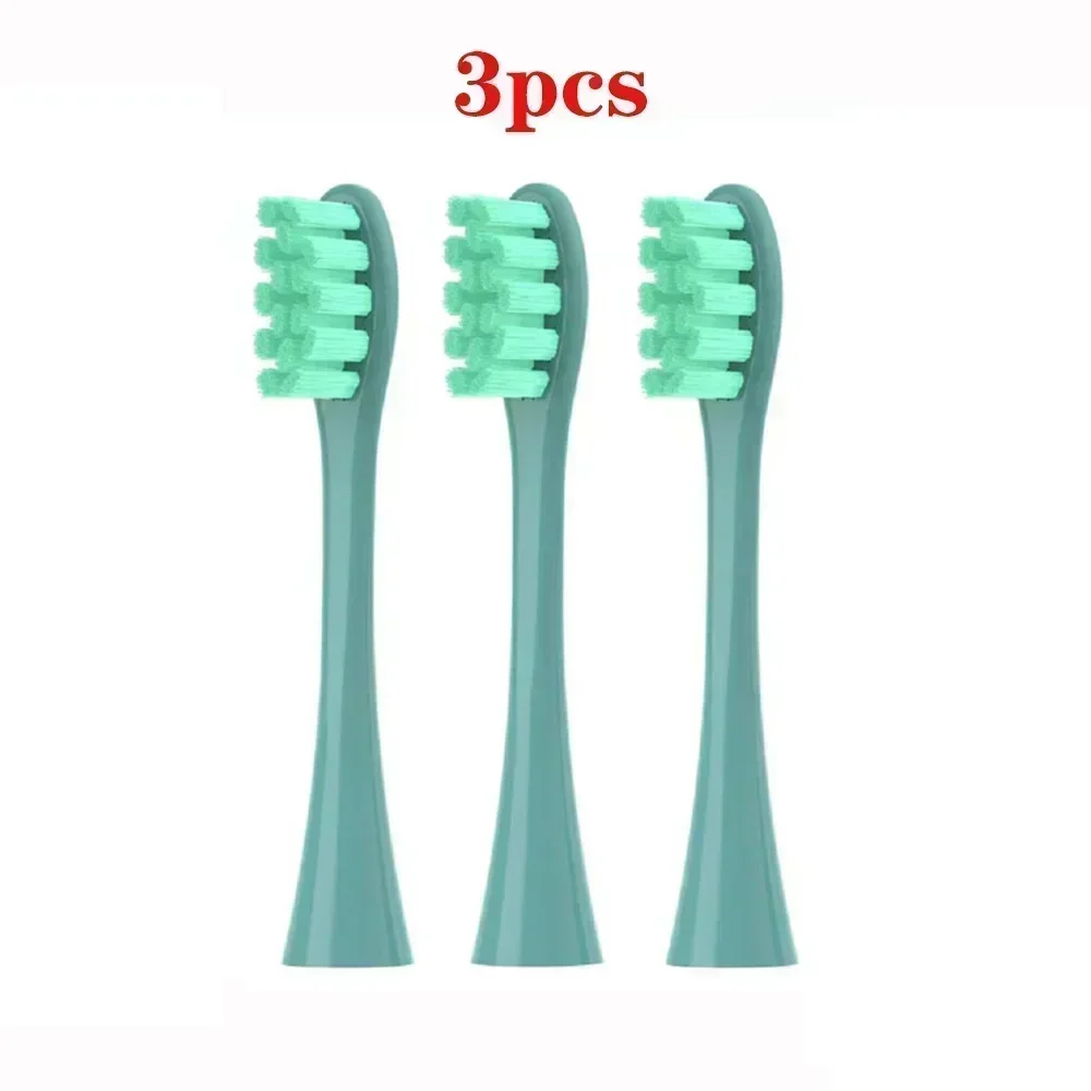 3 PCS Replacement Brush Heads For Oclean X/ X PRO/ Z1/ F1/ One/ Air 2 /SE Sonic Electric Toothbrush DuPont Soft Bristle Nozzles: Red