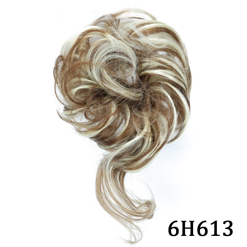 Hairstar Bun Extensions Rommelig Krullend Elastische Haar Scrunchies Haarstukjes Synthetische Chignon Donut Opgestoken Haar Stukken Voor Vrouwen Meisjes: T4/27/30