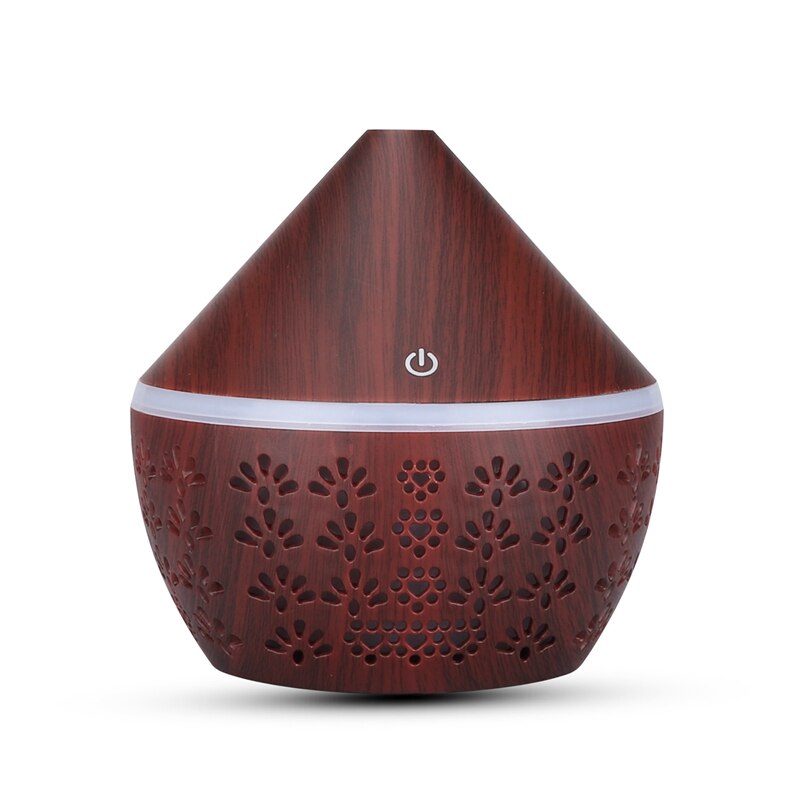 Cool Mist Humidifier Bedroom Essential Humidifier Diffuser, Baby Humidifier with 7 Color Night Light: Dark wood grain
