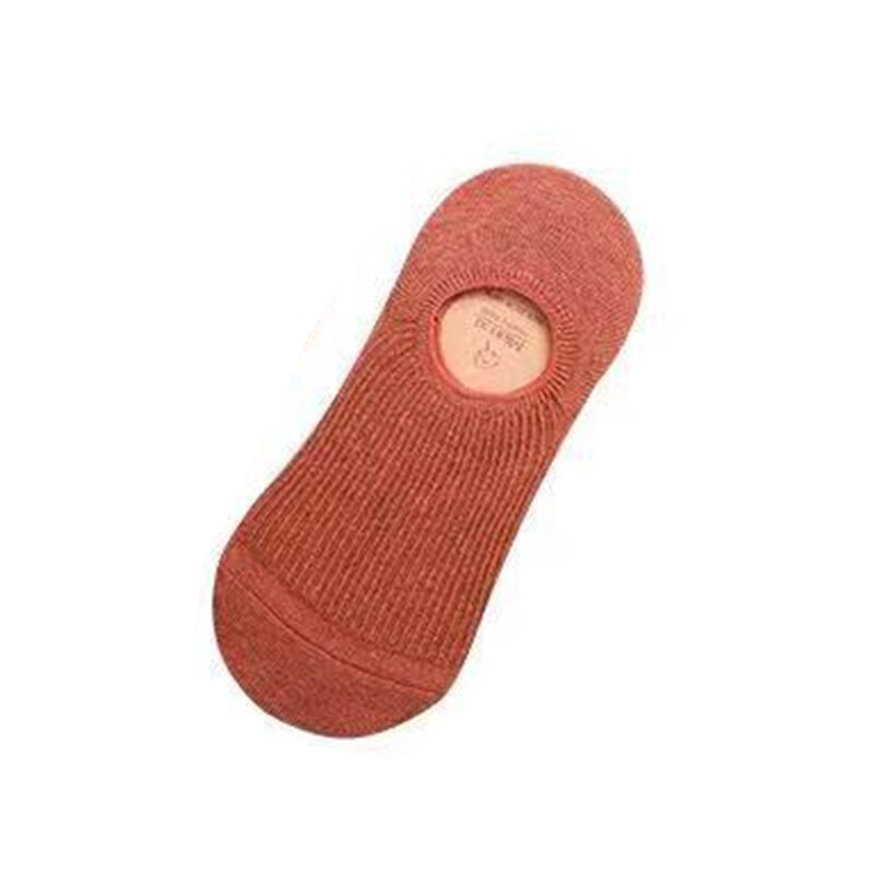 Women's Cotton Invisible Socks Non-Slip Summer Solid Color Breathable Comfortable Short Socks Thin Ankle Boat Socks: Orange