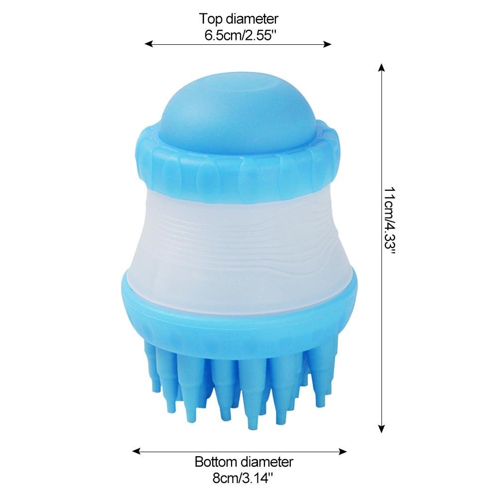 Cepillo de baño y masaje suave para mascotas y perros, cepillo de limpieza para mascotas, dispensador de champú, cepillo de silicona, cepillo de cerdas, dispositivo de limpieza de mascotas, baño Wahser