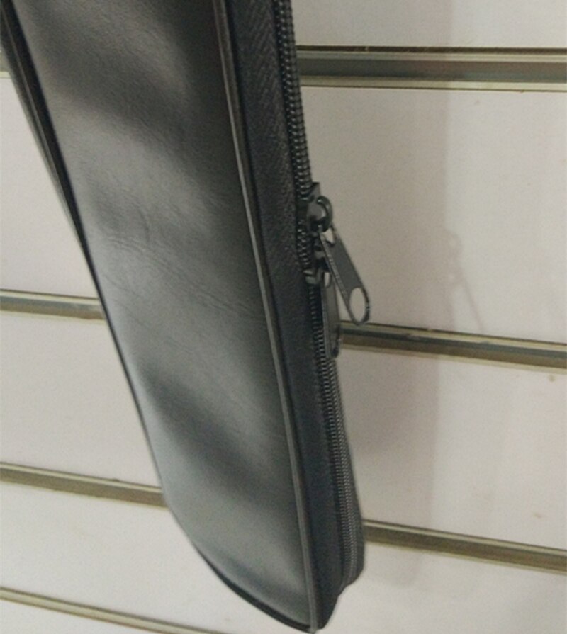 2- sektion fløjtepose til beskyttelse pu taske anti-brydeklud fløjte tilbehør let at bære hånd fløjtepose