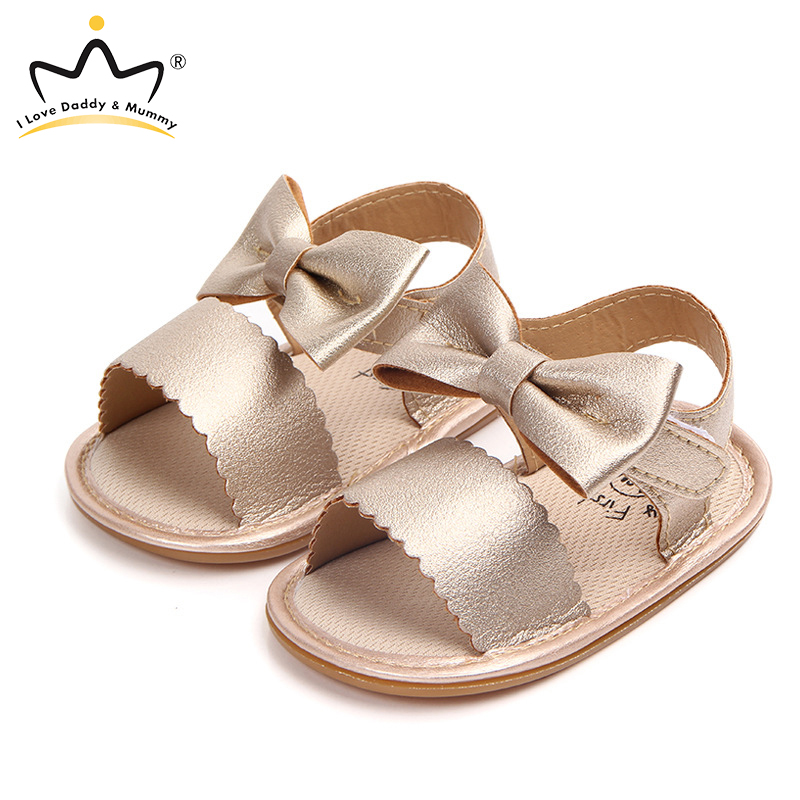 Zomer Baby Sandalen Leuke Strik Anti Slip Leer Baby Meisjes Sandalen Sandale Fille Peuter Baby Schoenen