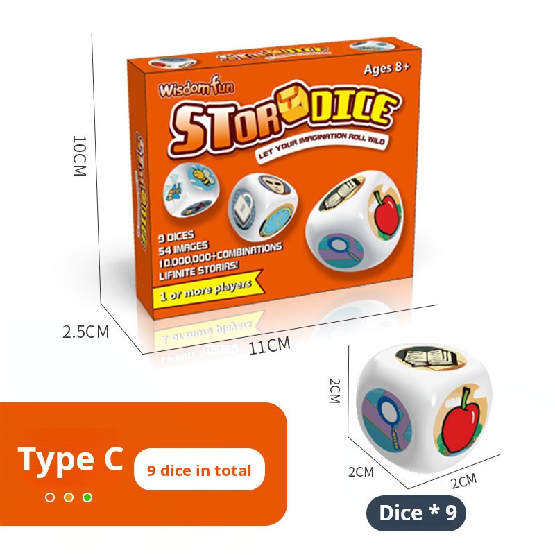 Acryl-Puzzle, Bild, Lesespiel, Geschichte, Würfel, Partyspiel, um das Bild der Logiksprache zu verbessern: Orange